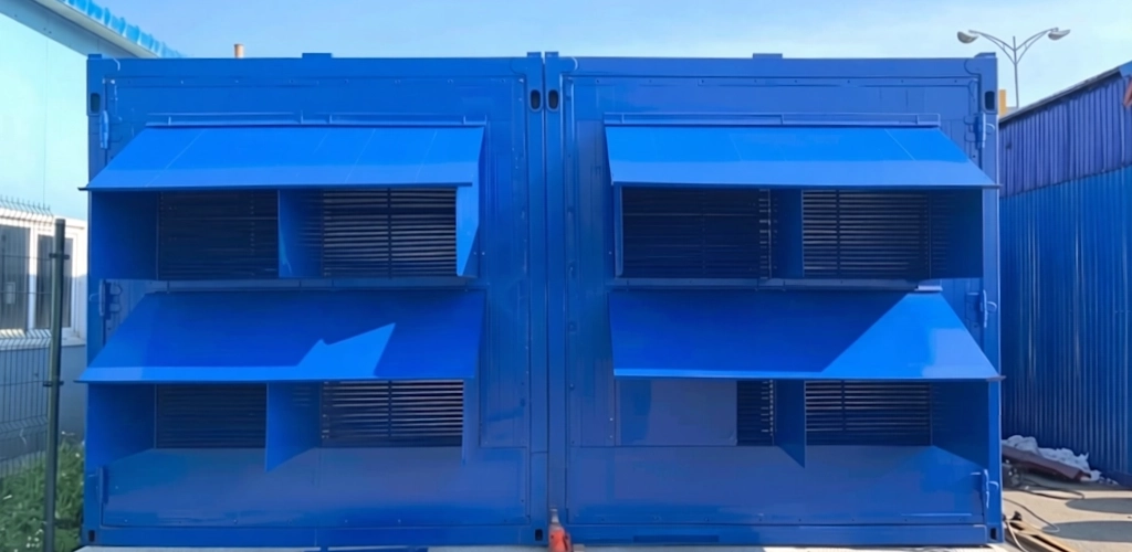 Модульная конструкция для размещения ДГУ Дизельные генераторы ЭТРО 500 кВт Yuchai установлены в утепленное модульное здание