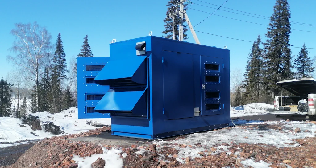 Дизель-генератор ЭТРО мощностью 200 квт в кожухе двигатель Yuchai